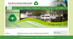 Desktop Screenshot of felsenlandklinik.com