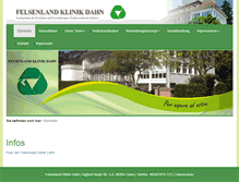Tablet Screenshot of felsenlandklinik.com